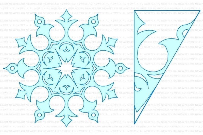 Снежинки лекало для вырезания