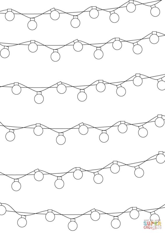 Гирлянда раскраска