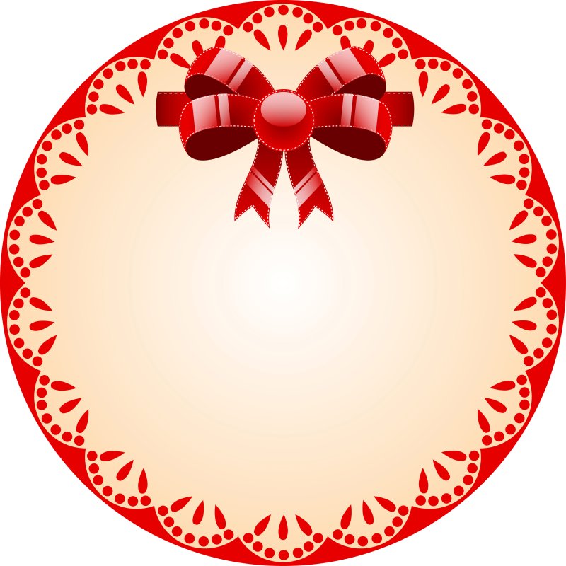 Новогодние наклейки круглые