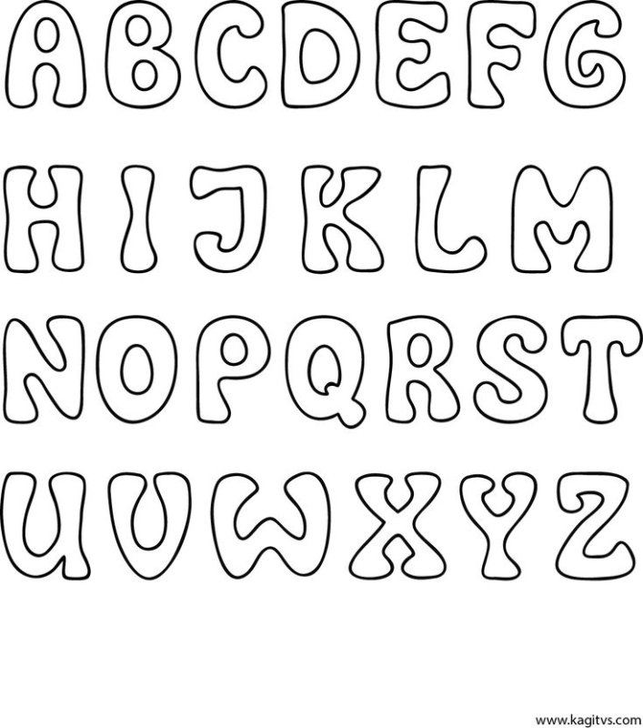 Трафарет букв английского алфавита