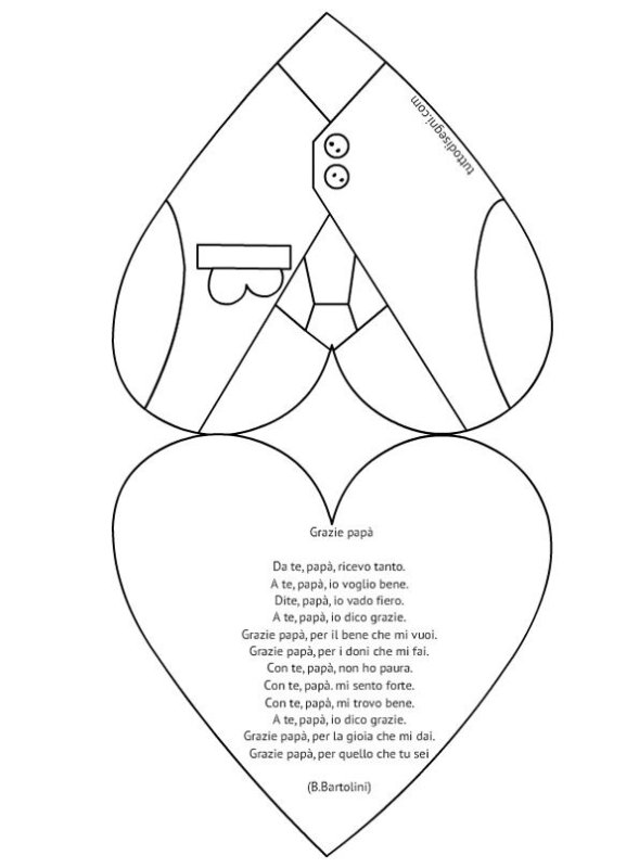 Открытка для папы трафарет