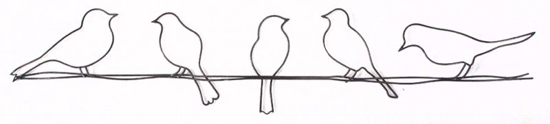 Трафарет птицы