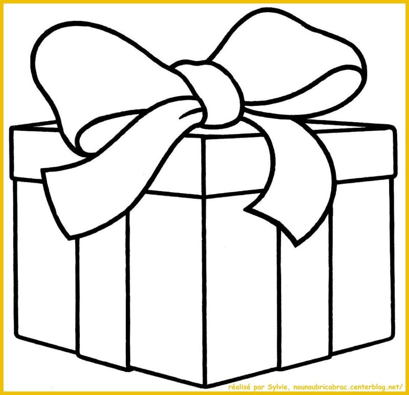 Подарок раскраска