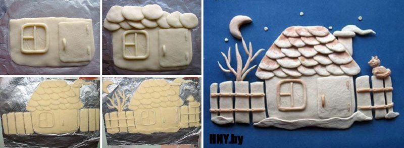 Сказочные домики из теста