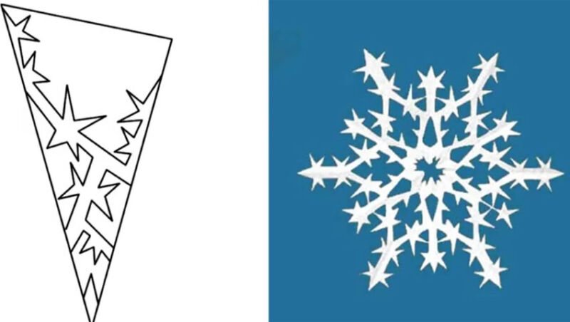 Трафарет «снежинки»
