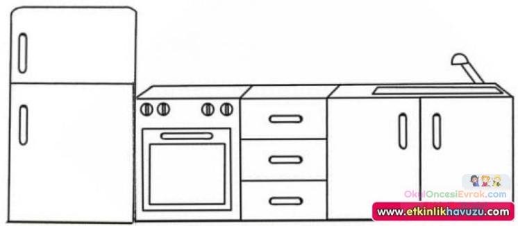 Кухня для раскрашивания