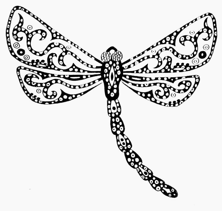 Трафарет Стрекозы