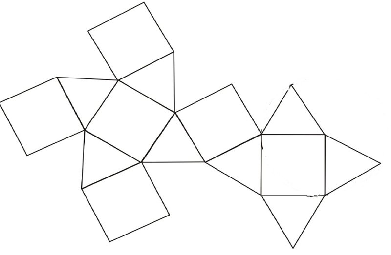 Кубо-октаэдр развертка