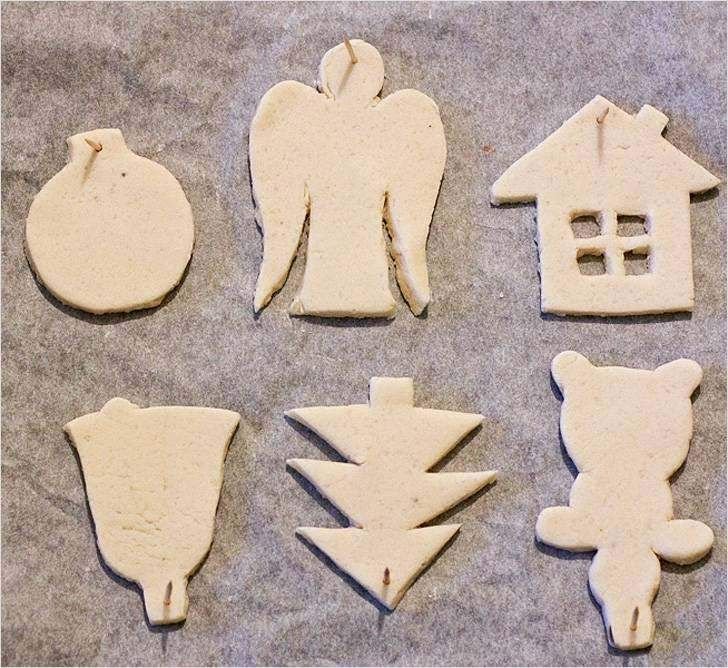 Елочные игрушки из теста