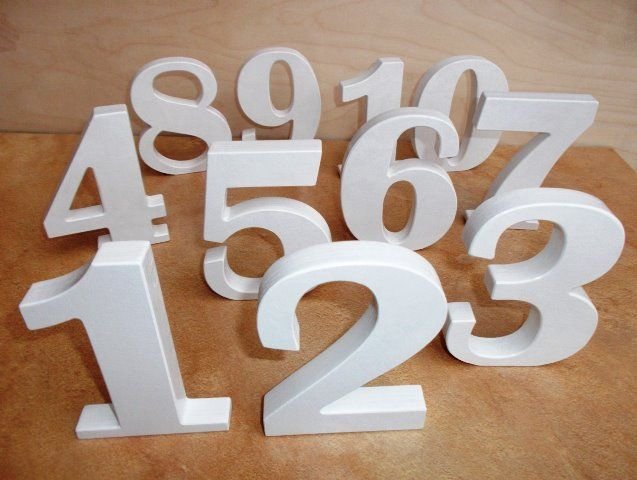 Объемные цифры из пенопласта