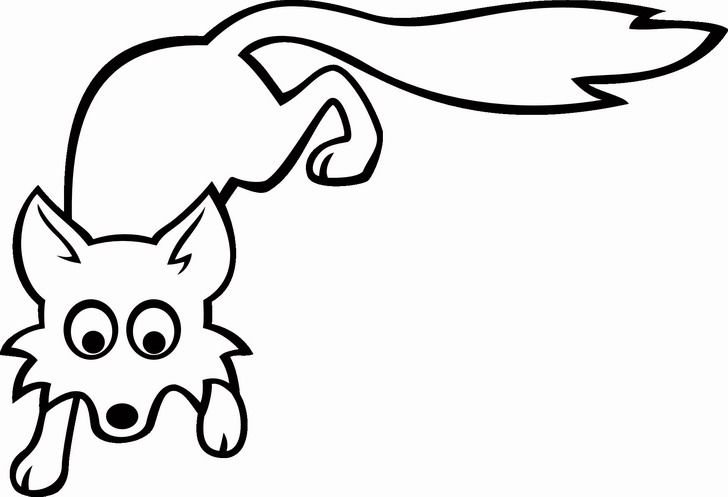 Лиса картинка раскраска