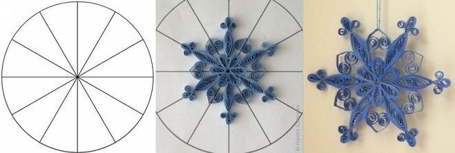Трафареты снежинок для квиллинга
