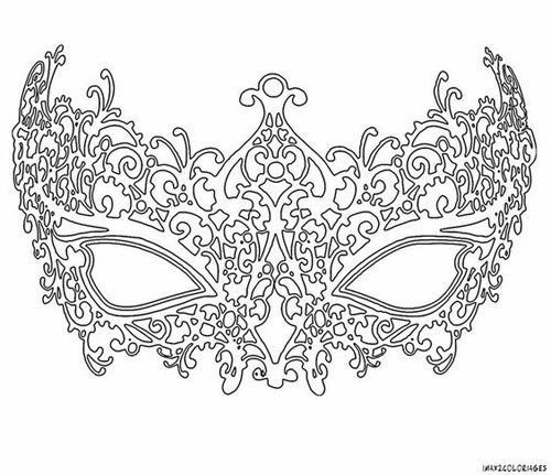 Карнавальная маска трафарет