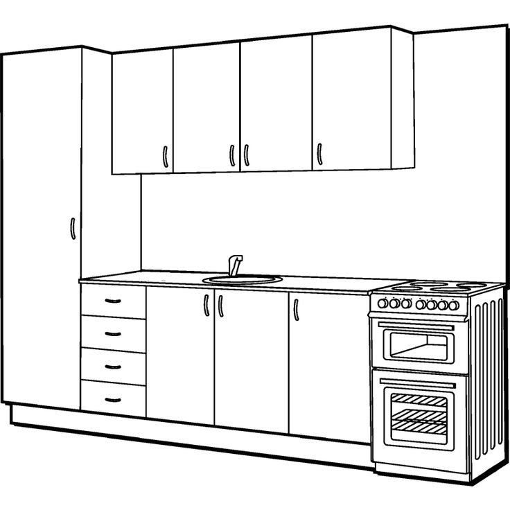Эскизы кухонных гарнитуров