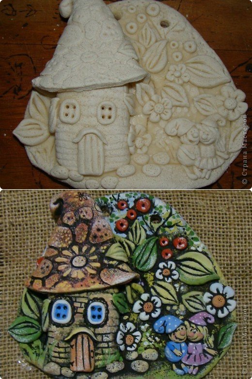 Домик из теста для лепки