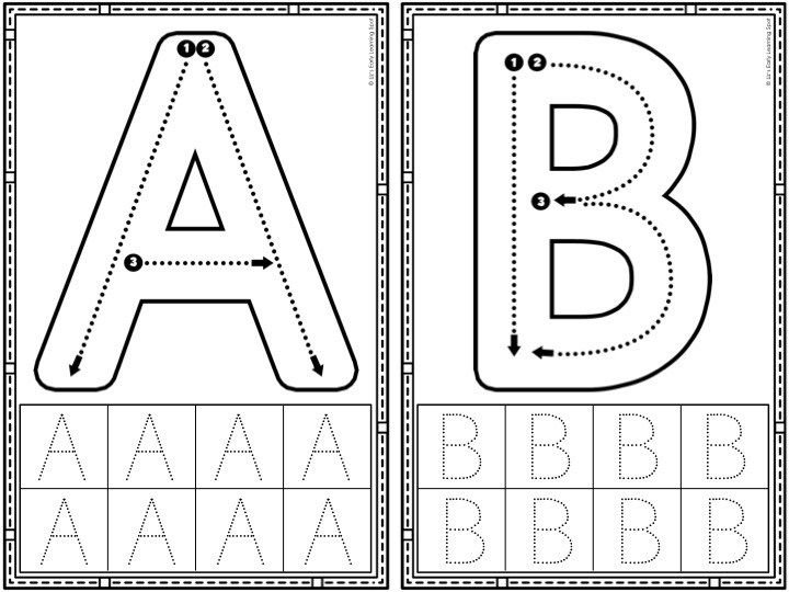 Буквы для обводки для дошкольников