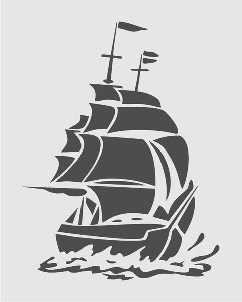 Трафареты кораблей для декора