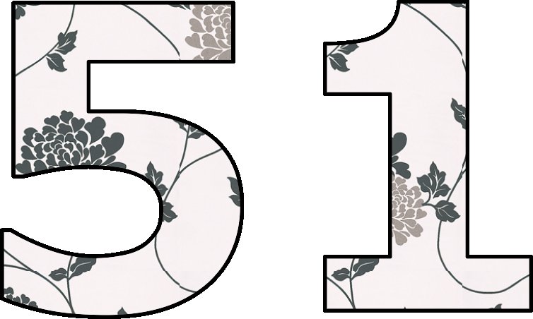 Цифра 50 трафарет