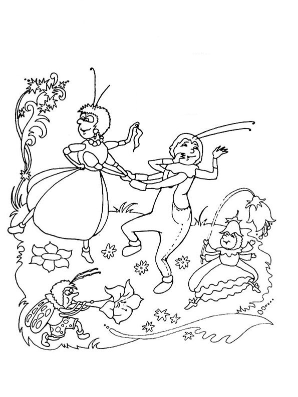 Муха Цокотуха raskraska