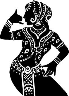 Индийский орнамент трафарет