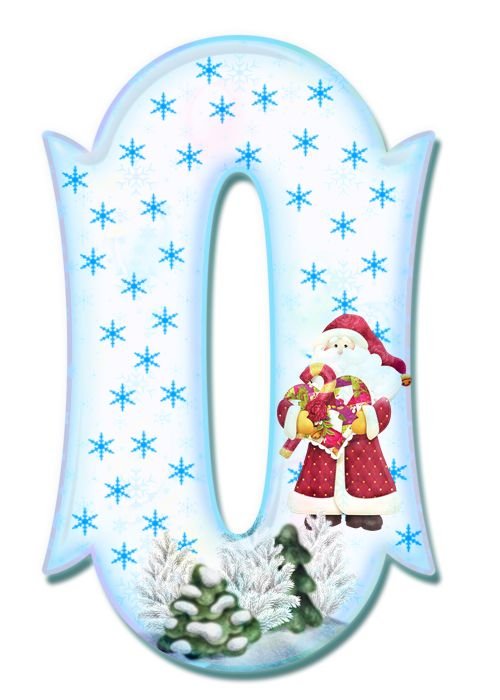 Новогодние цифры для оформления