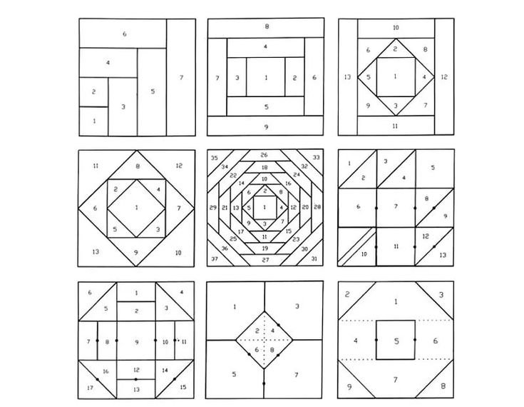 Схемы пэчворка для начинающих пошагово