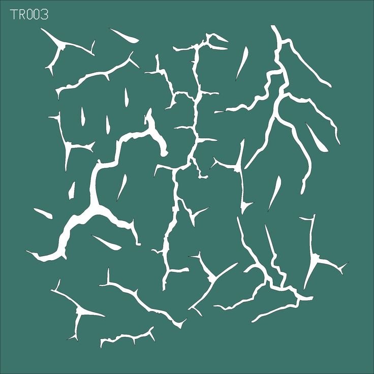 Трафарет трещины на стену