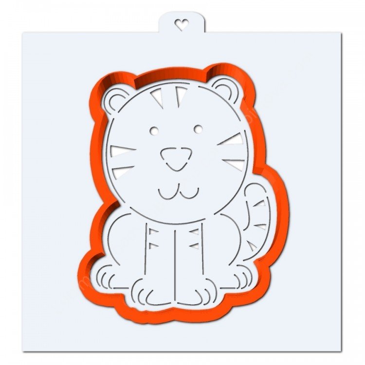 Любимова трафарет тигр