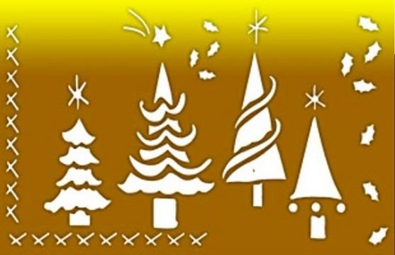 новогодняя елка на стекло