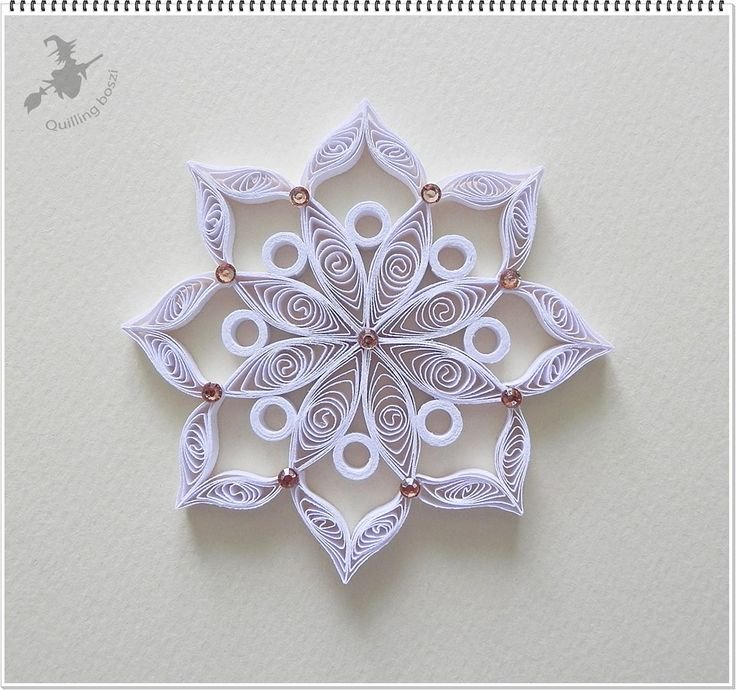 Снежинка квиллинг простая