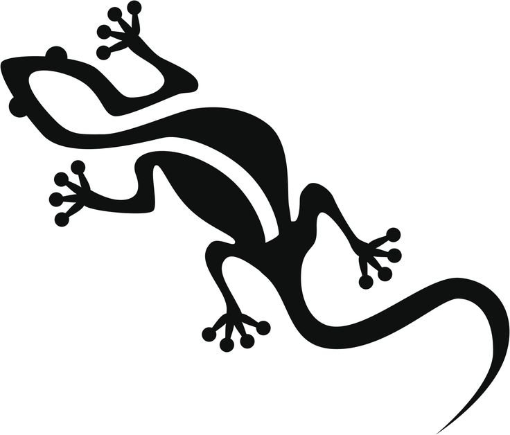Трафарет ящерицы