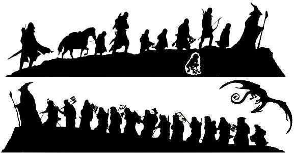 Властелин колец Гэндальф силуэт