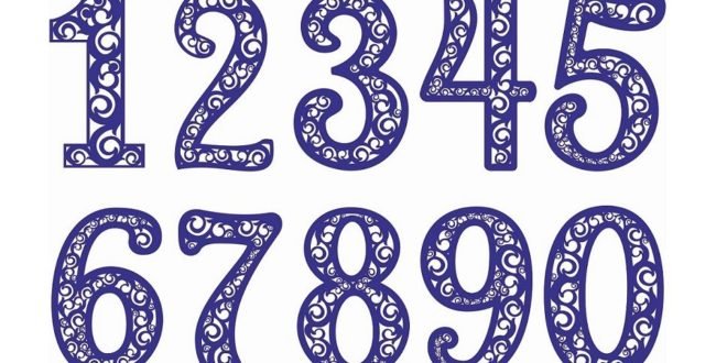 Цифры с узорами