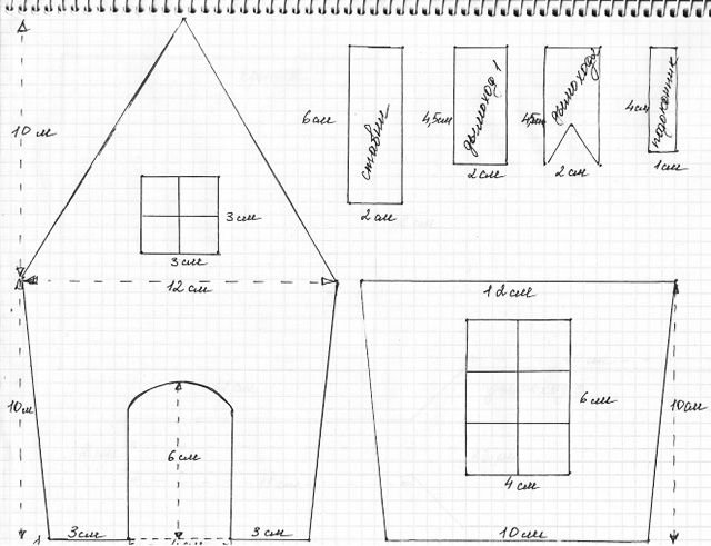 Пряничный домик схема