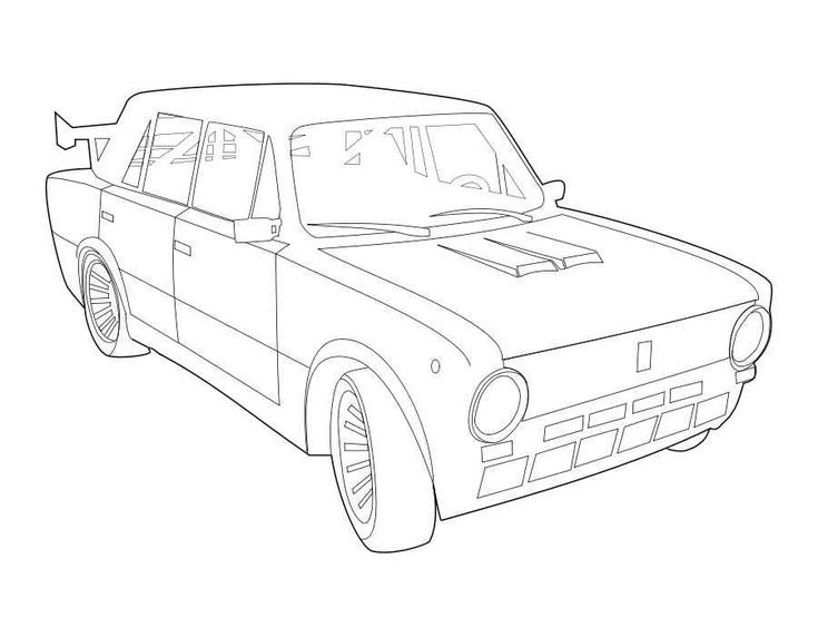 Раскраски машинки ВАЗ 2104