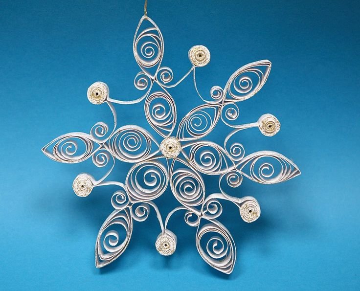 Снежинки из квиллинга