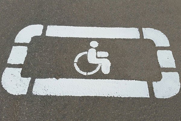 Трафарет для нанесения мест парковки для МГН 1600х800 мм