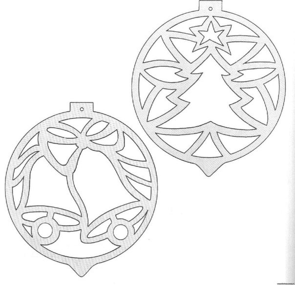Новогодние шары трафареты для вырезания