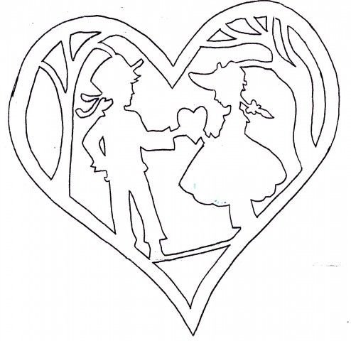 Трафареты ко Дню влюбленных