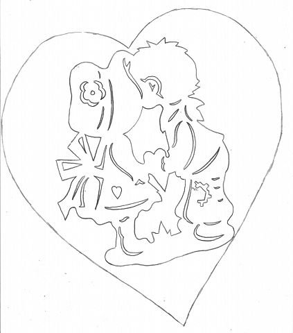 Трафареты ко Дню влюбленных