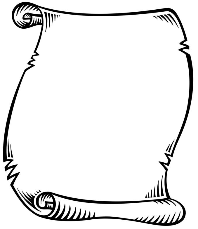 Трафарет свитка для текста