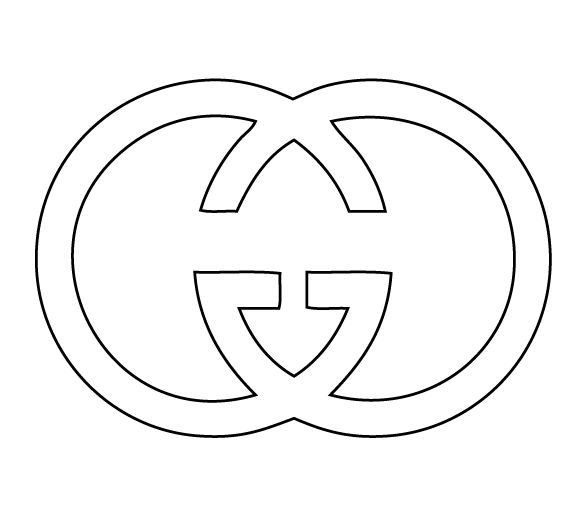 Логотип гуччи раскраска