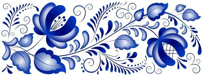 Орнаментная роспись Гжель