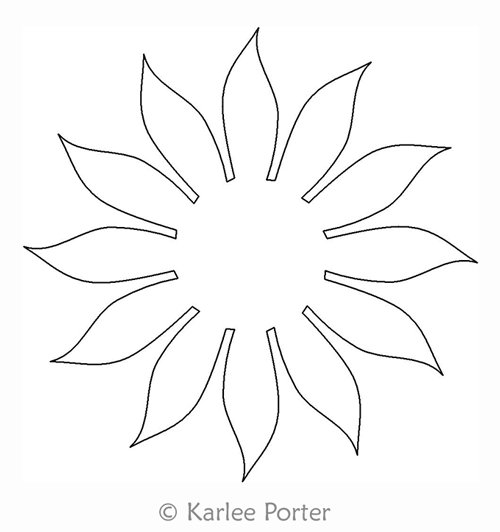 Трафарет подсолнуха для вырезания