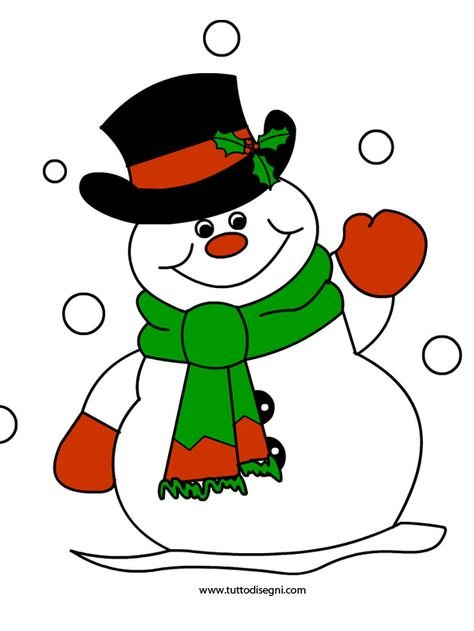 Снеговик шаблон