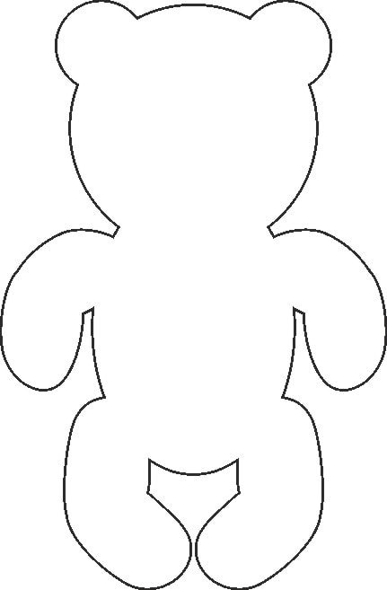 Трафарет медведя для вырезания
