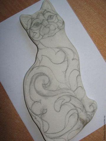 Кошка из соленого теста