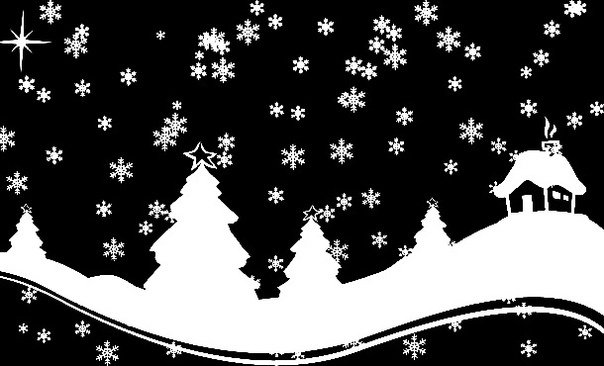 Трафареты для снега на окна