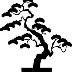 Бонсай трафарет