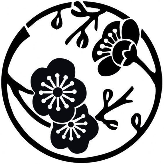 Японский орнамент в круге